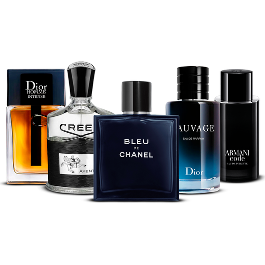 Σετ 5 αρωμάτων – Dior Homme Intense, Creed Aventus, Bleu de Chanel, Sauvage και Armani Code [100 ml το καθένα]