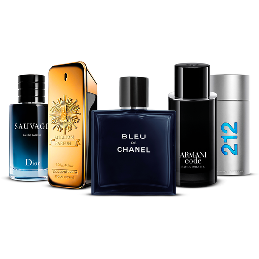 Σετ 5 αρωμάτων – Sauvage, 1 Million, Bleu de Chanel, Armani Code και 212 Men [100 ml το καθένα]
