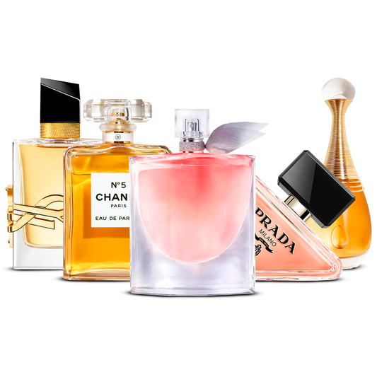 Σετ 5 αρωμάτων – Yves Saint Laurent Libre, Chanel Nº5, La Vie Est Belle, Prada Paradoxe και J'adore [100 ml το καθένα]