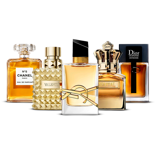 Σετ 5 αρωμάτων – Chanel Nº5, Valentino Uomo, Yves Saint Laurent Libre, Scandal Pour Homme και Dior Homme Intense [100 ml το καθένα]