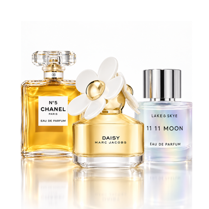 Σετ 3 αρωμάτων | Chanel N°5 Eau de Parfum – 100 ml | Daisy Marc Jacobs Eau de Toilette – 100 ml | 11 11 Moon Lake & Skye Eau de Parfum – 50 ml