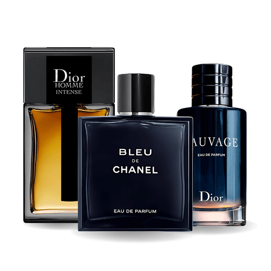 Σετ 3 αρωμάτων | Sauvage Dior, Bleu de Chanel, Dior Homme Intense 100 ml