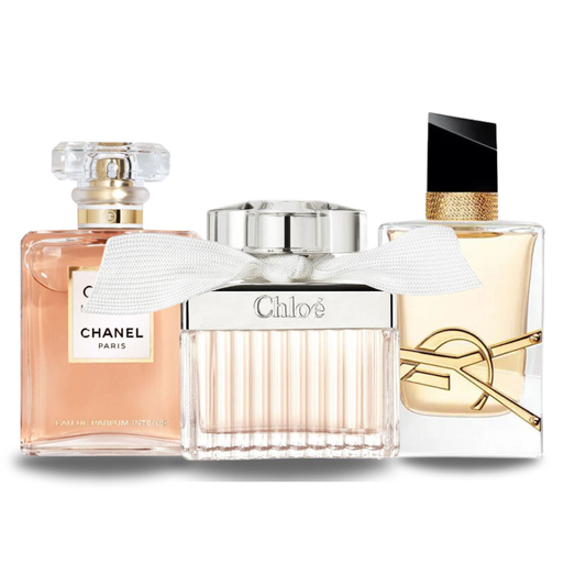Σετ 3 αρωμάτων | Chanel COCO MADEMOISELLE, Yves Saint Laurent LIBRE και CHLOÉ 100 ml