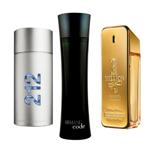 Σετ 3 αρωμάτων | 212 Men NYC, Paco Rabanne One Million, Armani Code Homme 100 ml