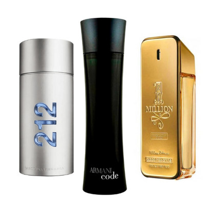 Σετ 3 αρωμάτων | 212 Men NYC, Paco Rabanne One Million, Armani Code Homme 100 ml