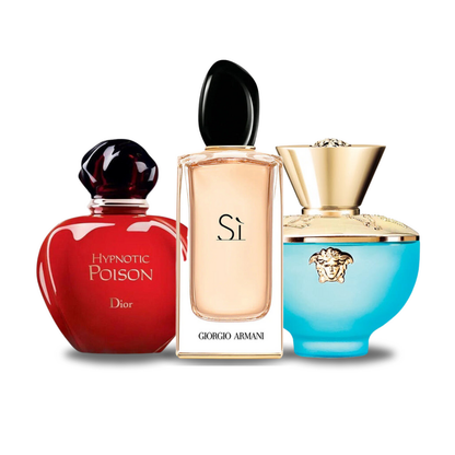Σετ 3 αρωμάτων | Dior HYPNOTIC POISON, Giorgio Armani SÌ, Versace DYLAN TURQUOISE 100 ml