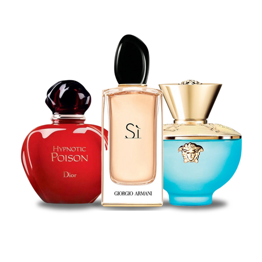 Σετ 3 αρωμάτων | Dior HYPNOTIC POISON, Giorgio Armani SÌ, Versace DYLAN TURQUOISE 100 ml