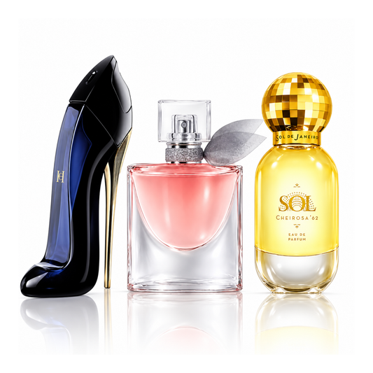 Σετ 3 αρωμάτων | Good Girl Carolina Herrera Eau de Parfum – 100 ml | La Vie Est Belle Lancôme Eau de Parfum – 100 ml | SOL Cheirosa ’62 Sol de Janeiro Eau de Parfum – 100 ml