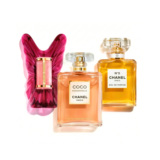 Σετ 3 αρωμάτων | Carolina Herrera La Bomba, COCO MADEMOISELLE, Chanel Nº5 100 ml