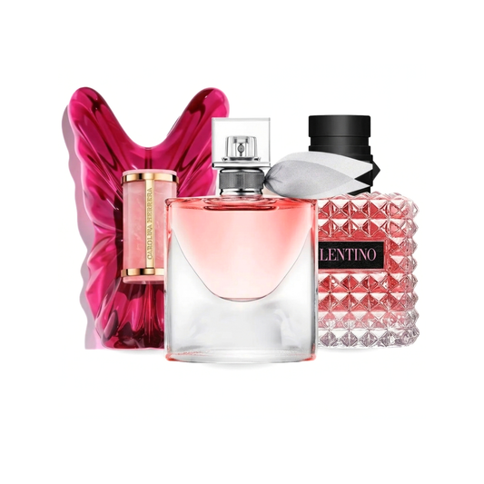 Σετ 3 αρωμάτων | Carolina Herrera La Bomba, La Vie Est Belle, Donna Intense Valentino - 100ml