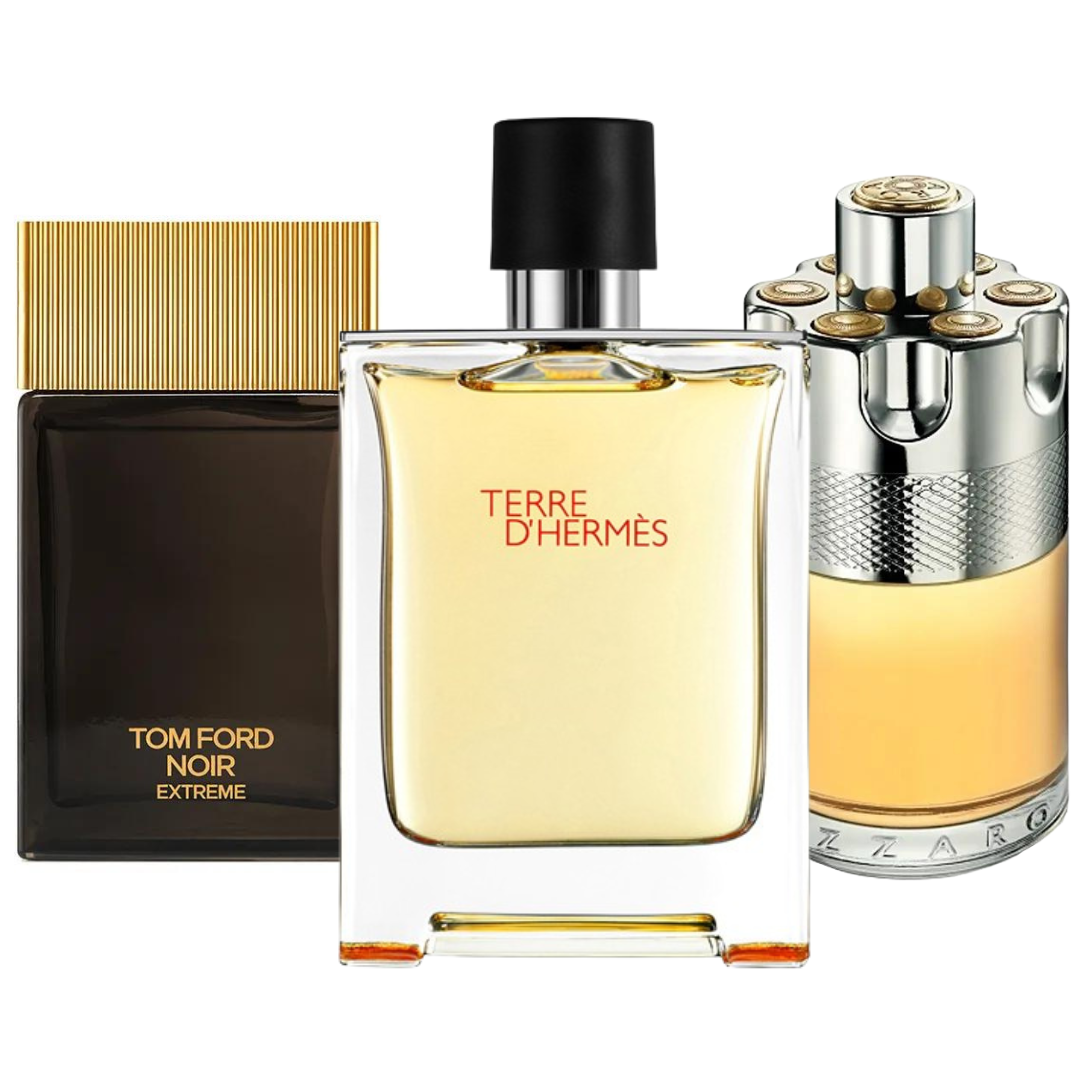 Σετ 3 αρωμάτων | Terre de'Hermes, Azzaro Wanted, Tom Ford Noir Extreme 100 ml