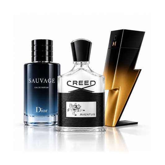 Σετ 3 αρωμάτων | Sauvage Dior Eau de Parfum – 100 ml | Aventus Creed Eau de Parfum – 100 ml | Bad Boy Extreme Carolina Herrera Eau de Parfum – 100 ml