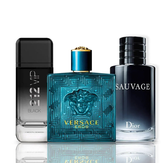 Σετ 3 αρωμάτων | Versace Eros + Sauvage Dior + 212 Vip Black