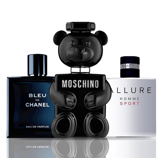 Σετ 3 αρωμάτων | Moschino Toy Boy + Bleu de Chanel + Allure Homme Sport 100 ml