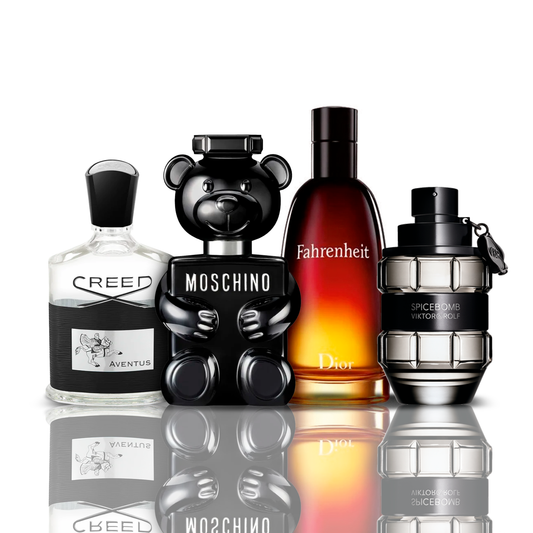 Σετ 4 αρωμάτων | Creed Aventus + Fahrenheit + SpiceBomb + Toy Boy Moschino 100 ml