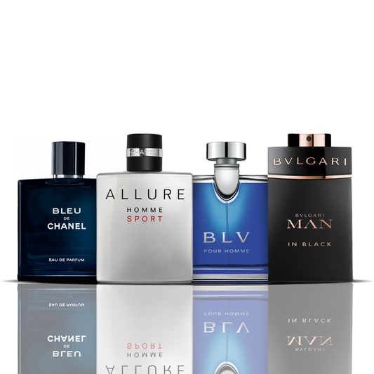 Σετ 4 αρωμάτων | Bleu de Chanel + Allure Sport + BLV + Bvlgari Man in Black 100 ml