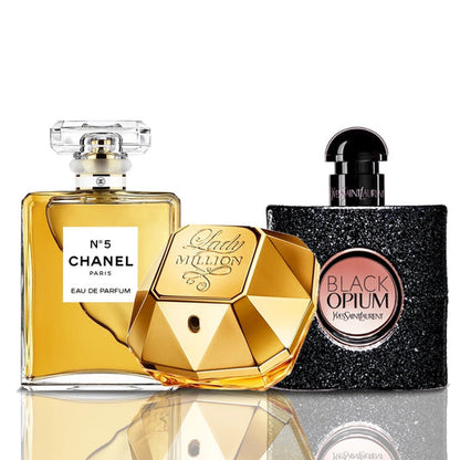 Σετ 3 αρωμάτων | Chanel N°5 + Lady Million + Black Opium