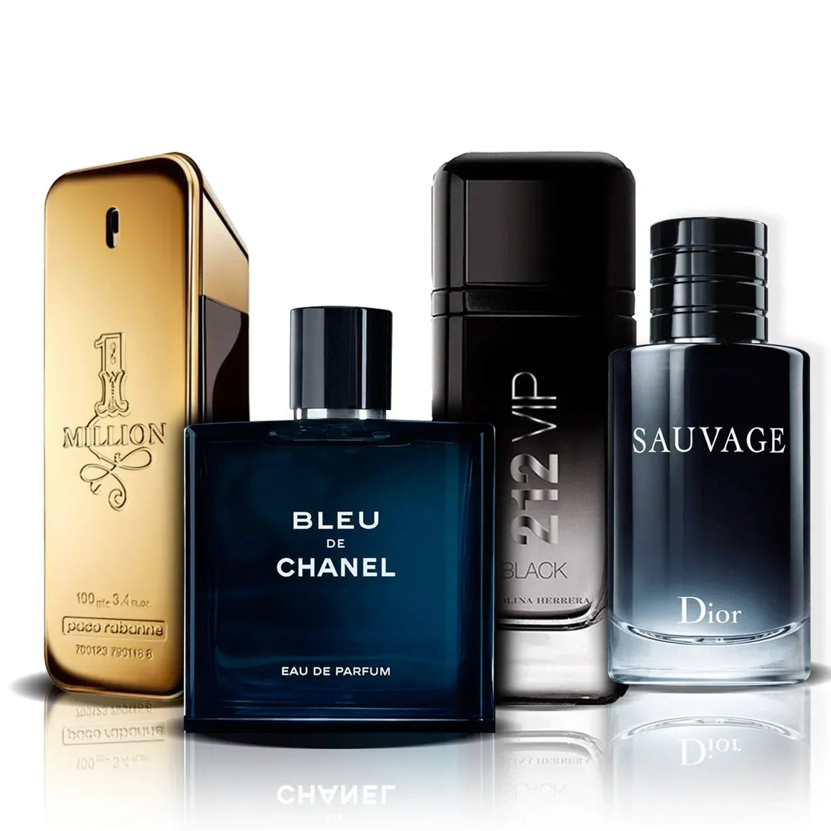 Σετ 4 αρωμάτων | One Million, Bleu de Chanel, 212 Vip Black και Sauvage (100 ml)
