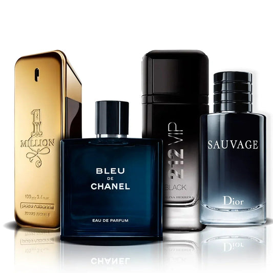 Σετ 4 αρωμάτων | One Million, Bleu de Chanel, 212 Vip Black και Sauvage (100 ml)