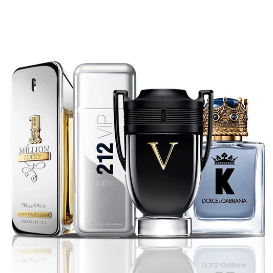 Σετ 4 αρωμάτων | 1 Million Lucky + 212 VIP Men + Invictus Victory + Dolce & Gabbana K 100 ml